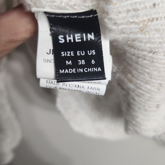 Cold Shoulder Cream Cable Knit Turtleneck Sweater - Picture 6 of 7